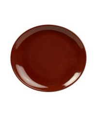 Rustic Red Terra Stoneware Oval Plate 29.5 x 26cm